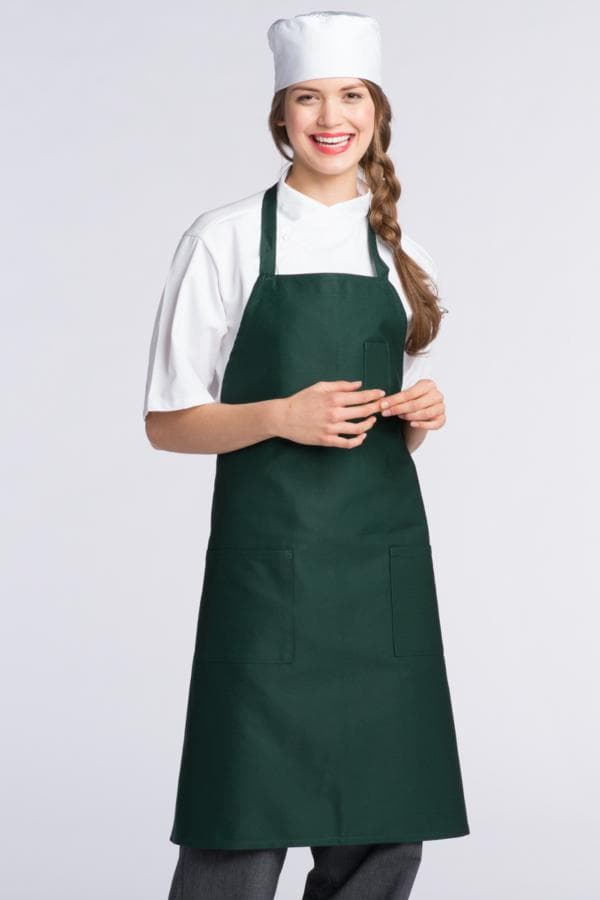 Bib Aprons 30"W x 34"L with 2 Lower Pockets, 1 Pencil Pocket