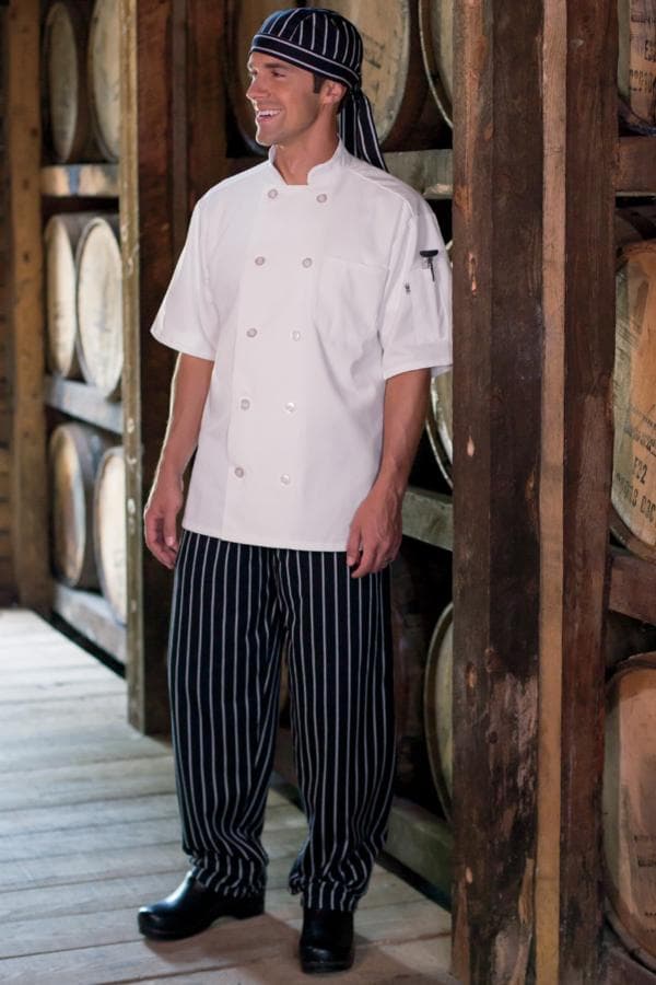 Classic Baggy Chef Pants (2" Elastic Waist, Cotton) by Uncommon Threads