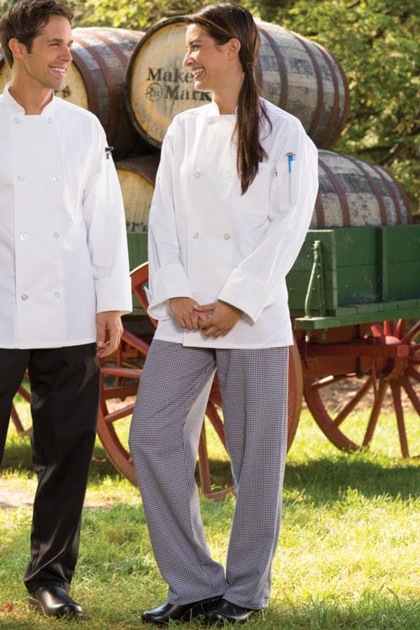 Classic Baggy Chef Pants (2" Elastic Waist, Cotton) by Uncommon Threads