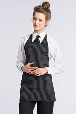 Scoop Neck Aprons 28"W x 24"L with Adjustable Neck, 3 Lower Pockets