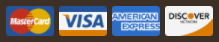 Mastercard, Visa, American Express, and Discover